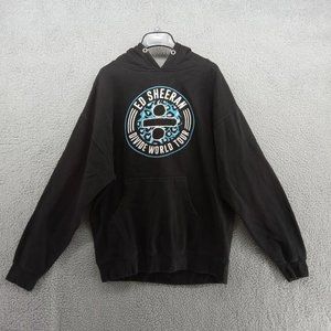Ed Sheeran‎ Sweater Mens Large Black Divid World Tour Hoodie Sweatshirt